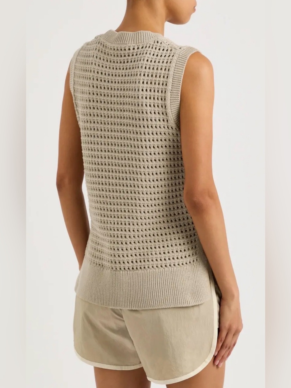 Varley Jenson Stitch Knit Tank Light Taupe Medium - Picture 3 of 11